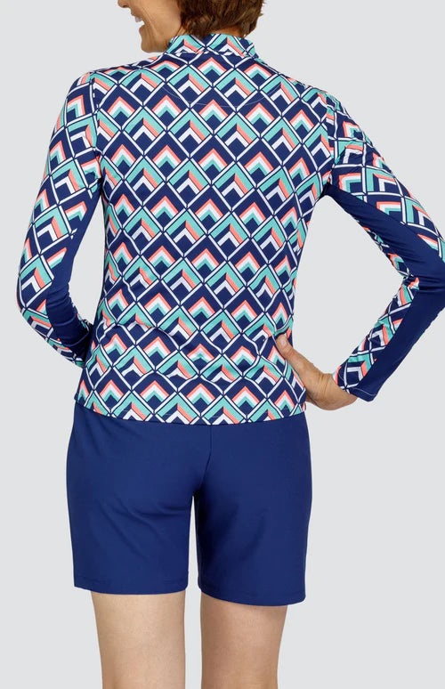 Tail Activewear Long Sleeve Mock - WAI  Gem Geo