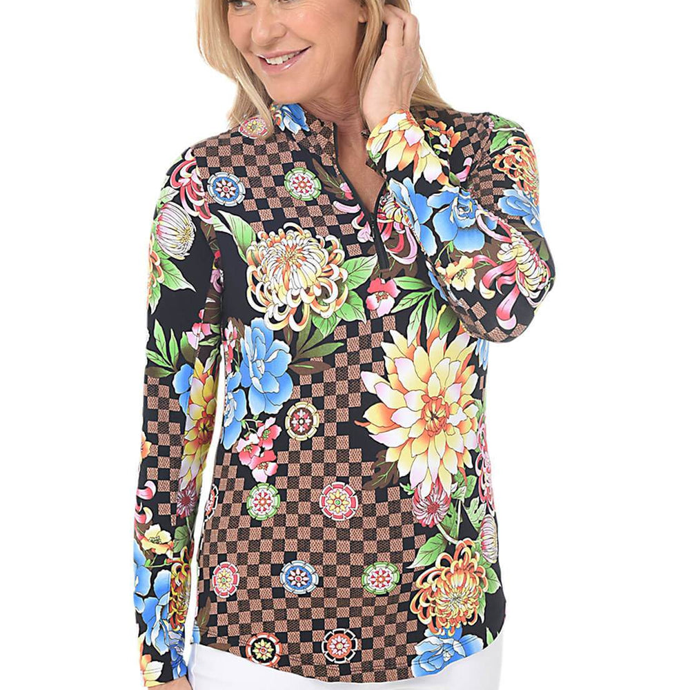 Gottex  Mock Neck Sun Shirt - Talita Espresso