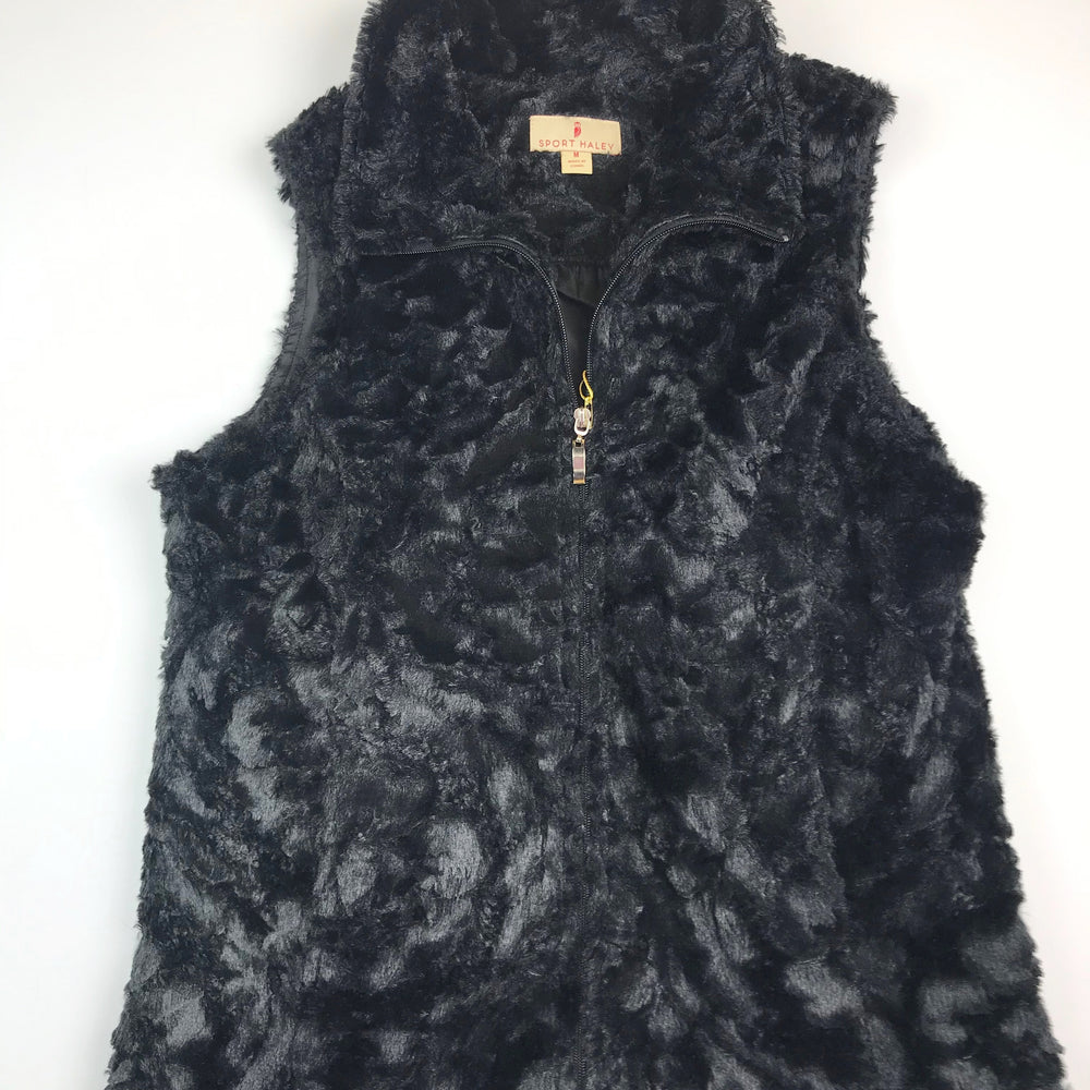 Sport Haley Vest Style WC14 Faux Fur - Black