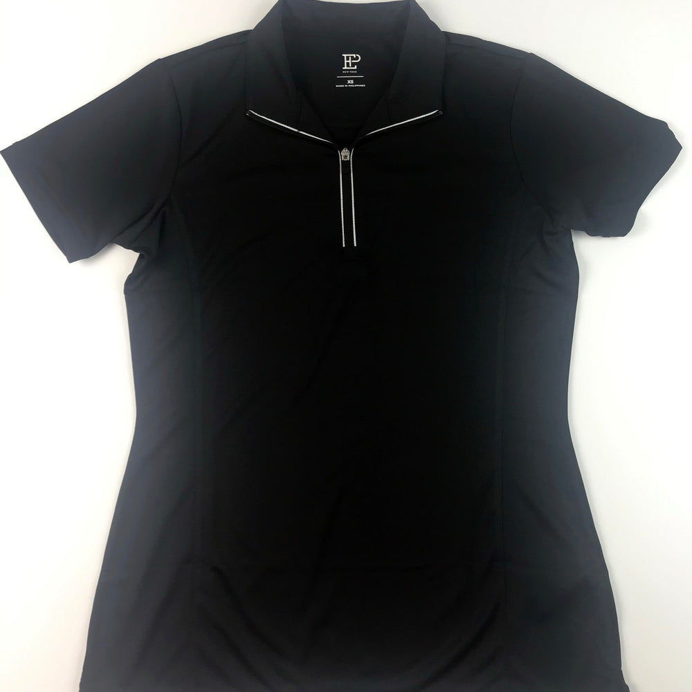 EP NY Short Sleeve Zip Mock Polo - Black