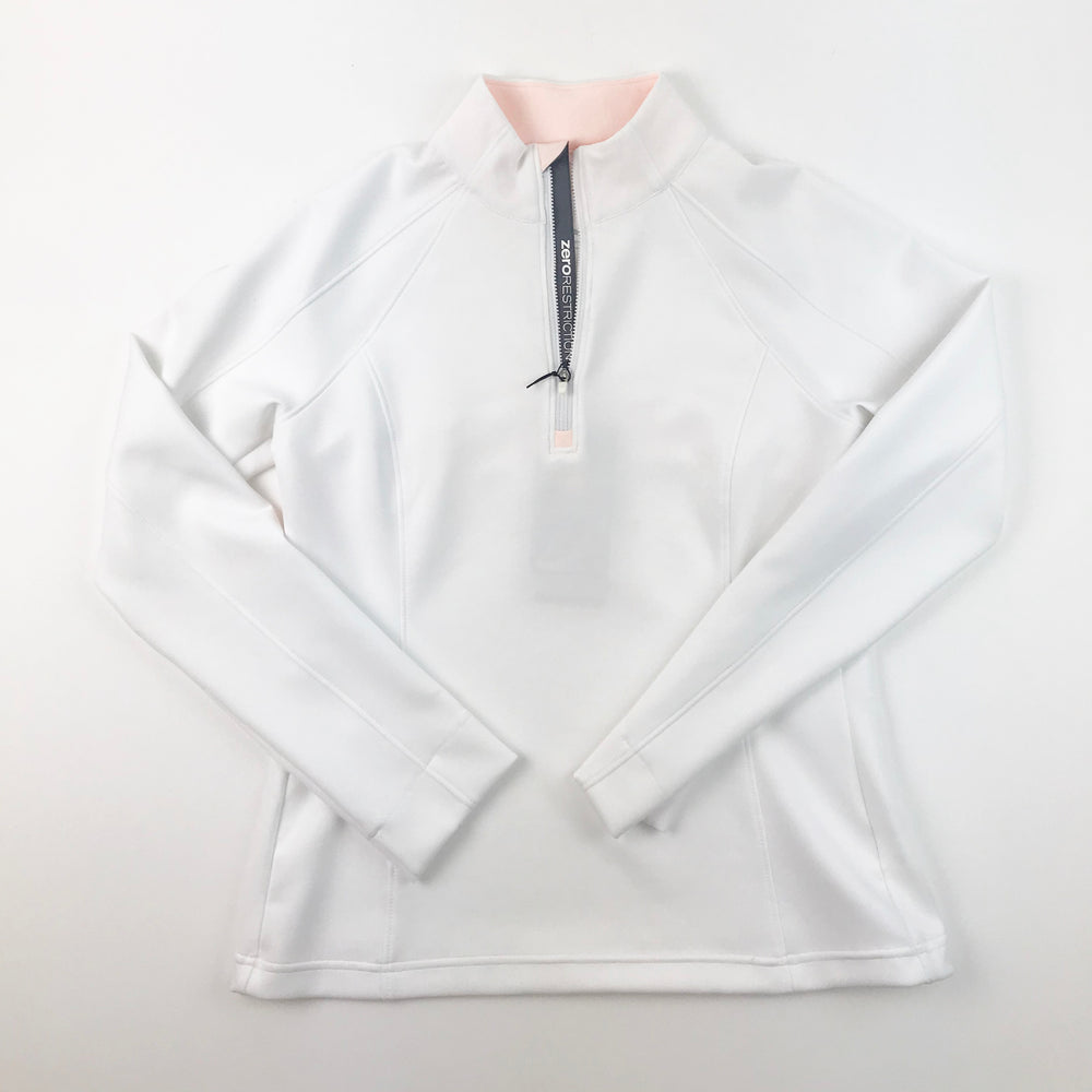 Zero Restriction Samantha Long Sleeve Pullover - White/Ballet Pink SPF 50