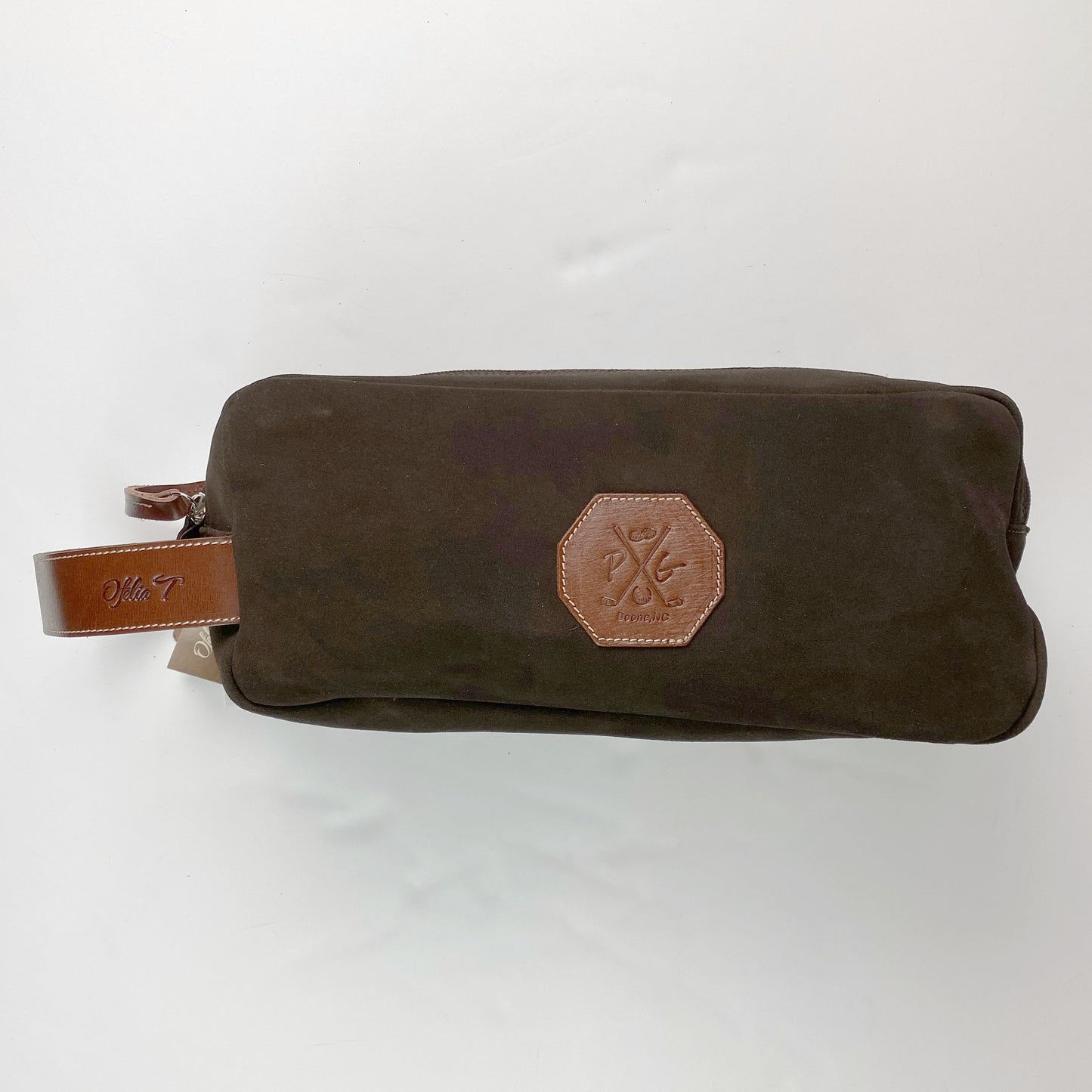 Barcelona Suede Shoe Bag - Peanuts and Golf in Brown