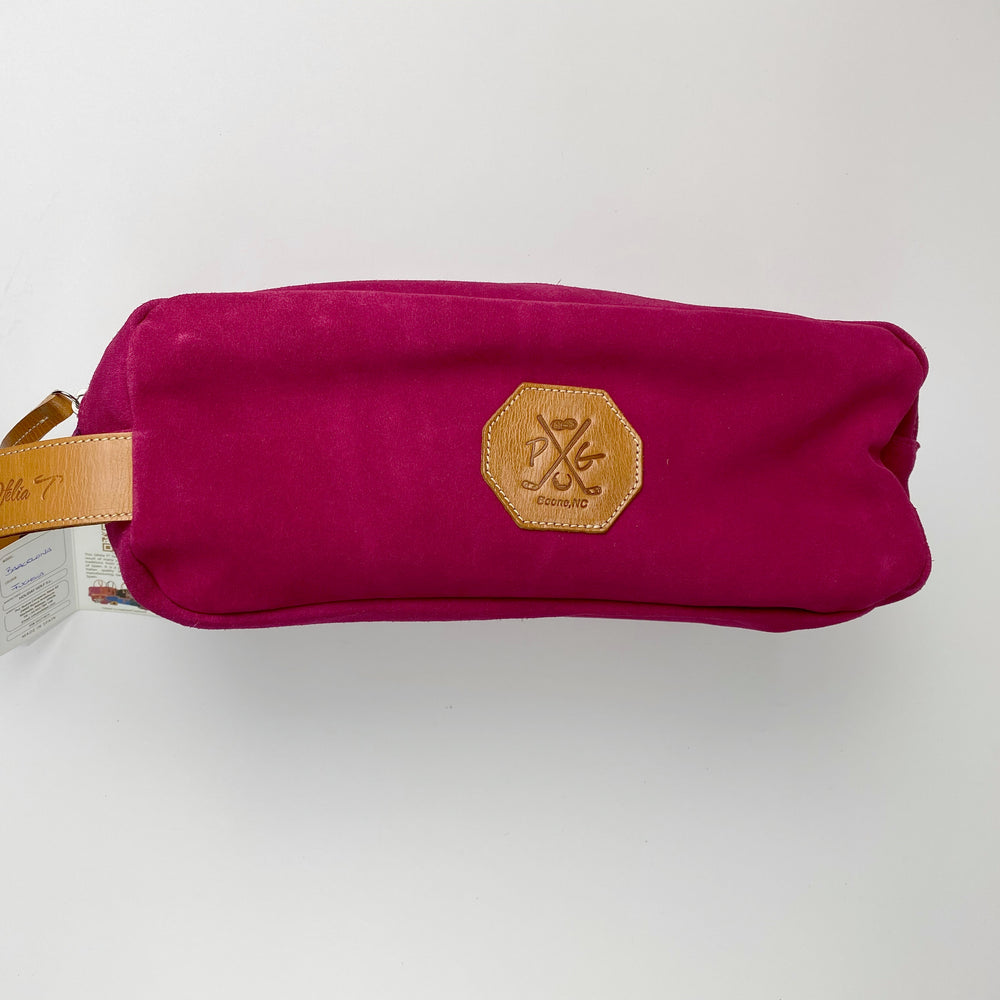 Barcelona Suede Shoe Bag - Peanuts and Golf in Fuchsia