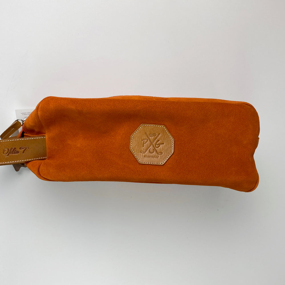 Barcelona Suede Shoe Bag - Peanuts and Golf in Orange