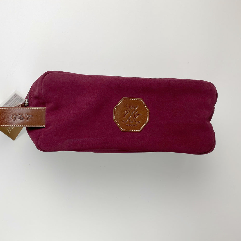 Barcelona Suede Shoe Bag - Peanuts and Golf in Bordeaux