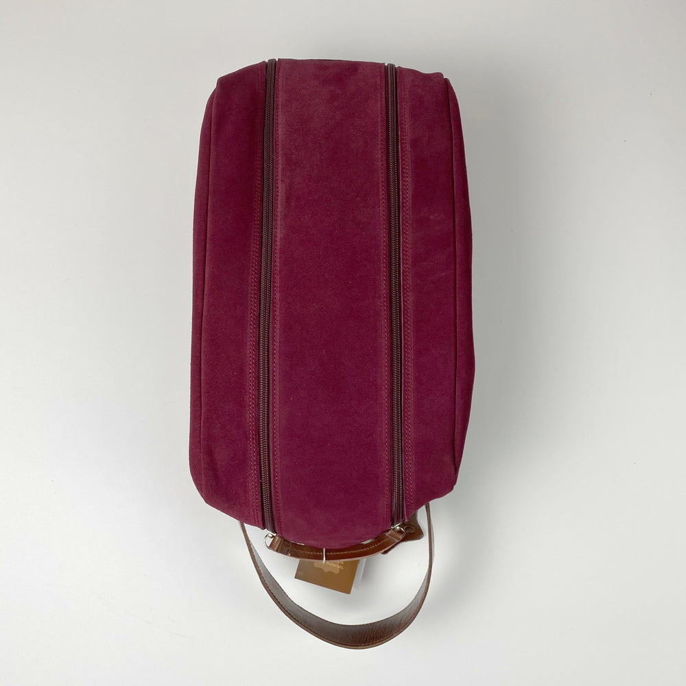 Barcelona Suede Shoe Bag - Peanuts and Golf in Bordeaux