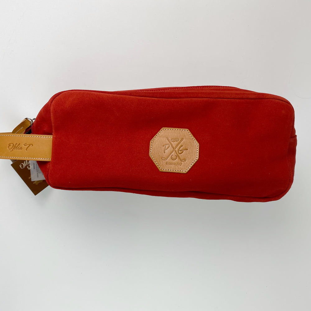 Barcelona Suede Shoe Bag - Peanuts and Golf in Red