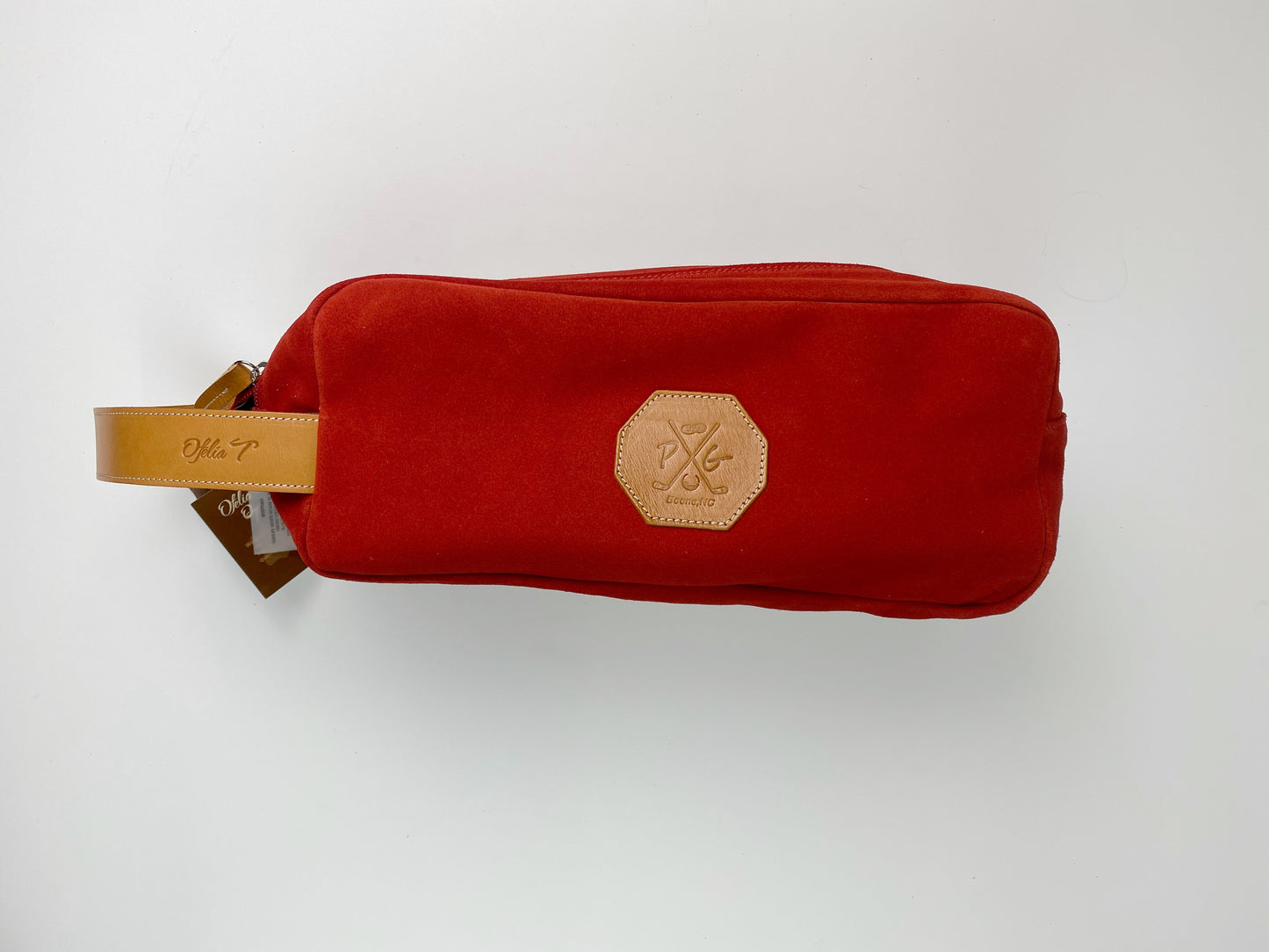Barcelona Suede Shoe Bag - Peanuts and Golf in Red