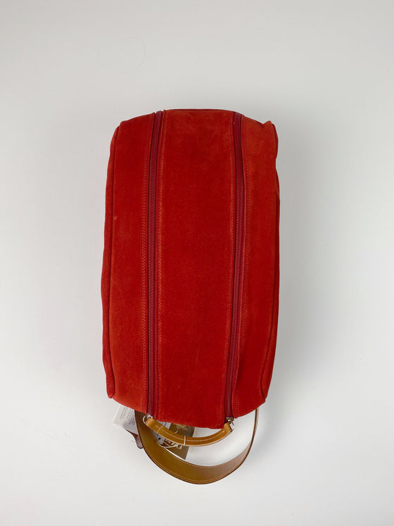 Barcelona Suede Shoe Bag - Peanuts and Golf in Red