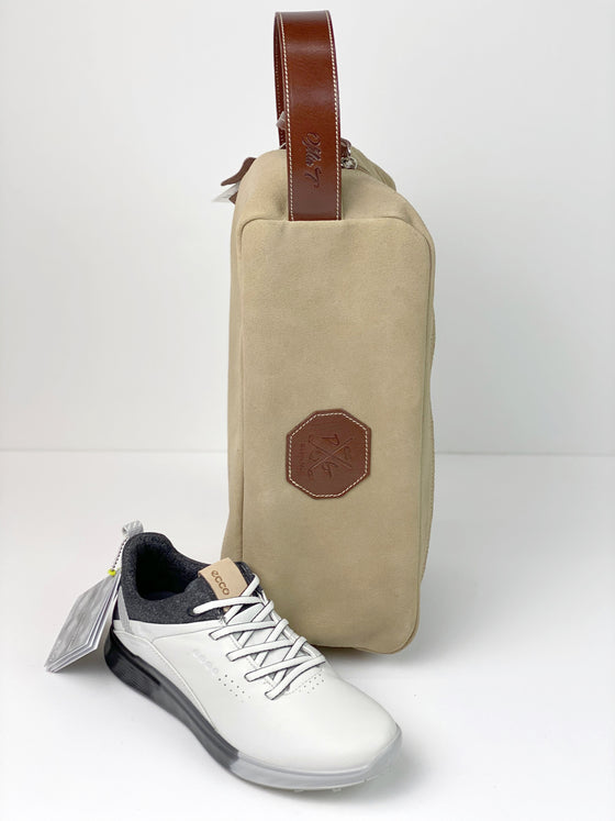 Barcelona Suede Shoe Bag - Peanuts and Golf in Natural