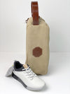 Barcelona Suede Shoe Bag - Peanuts and Golf in Camel