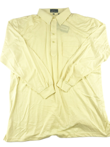 Sahara  Mens  Yellow  Long Sleeve Polo