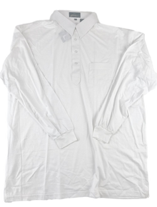  Sahara  Mens White Long Sleeve Polo