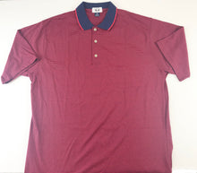  Double Eagle Mens Golf Polo  Red / Navy Stripe