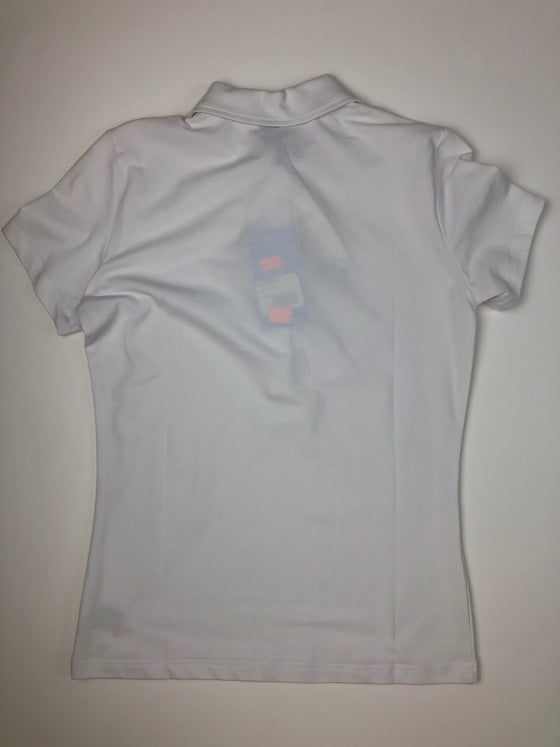 GG Blue White Golf Polo w/ Rhinestone Button