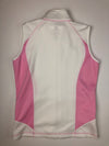 Level Wear Full Zip Sleeveless Vest - White/Pink