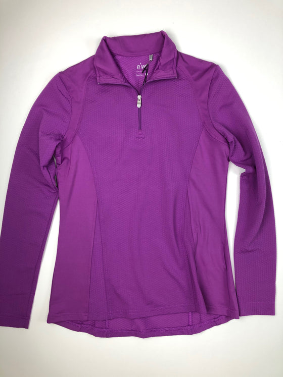 Nivo Long Sleeve Sleeve Purple Mock