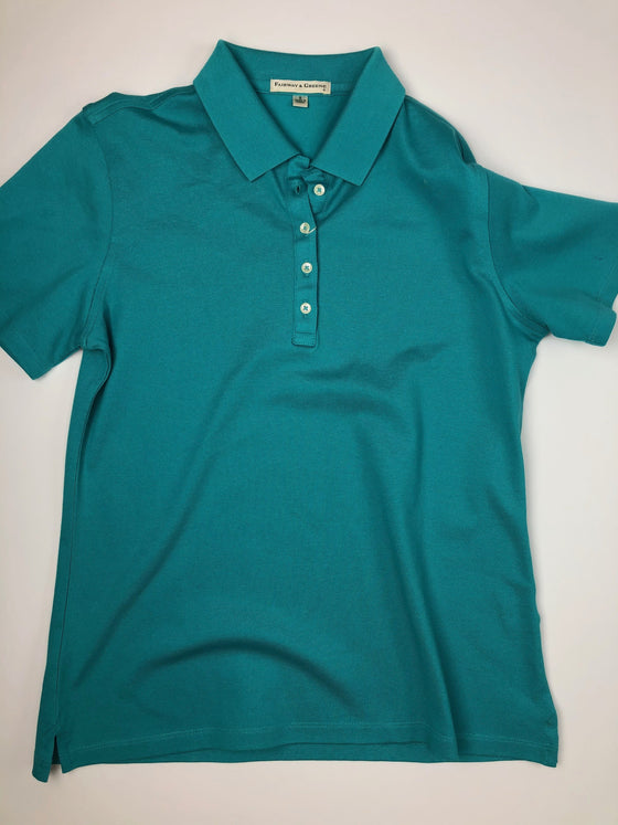 Fairway and Greene Turquoise Short Sleeve Polo