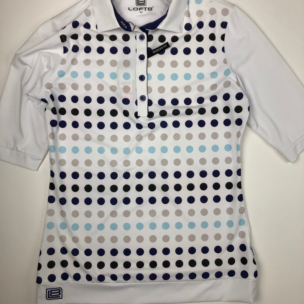 Loft 8 Beckley Elbow Sleeve Polo - Mulberry Print