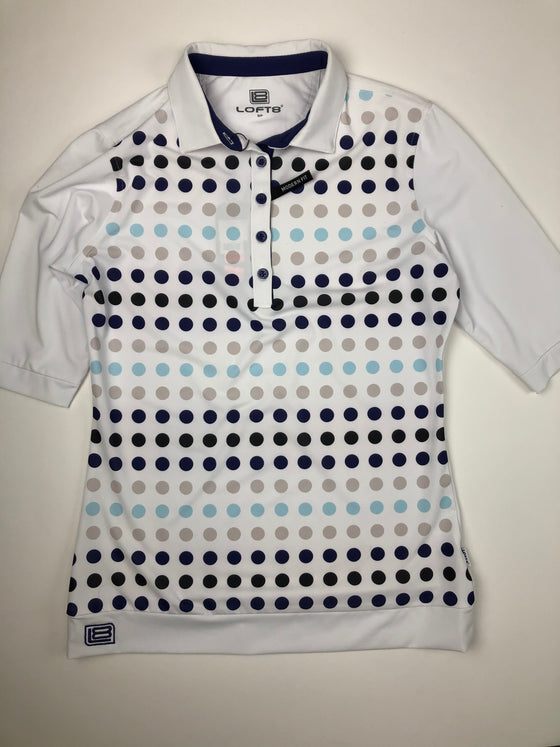 Loft 8 Beckley Elbow Sleeve Polo - Mulberry Print
