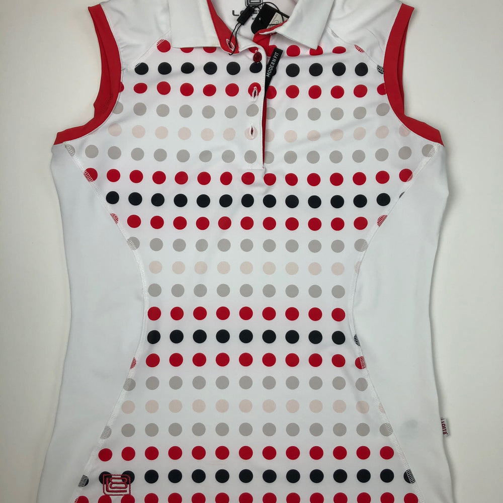 Loft 8 Beckley Sleeveless Polo - Pinkberry Print