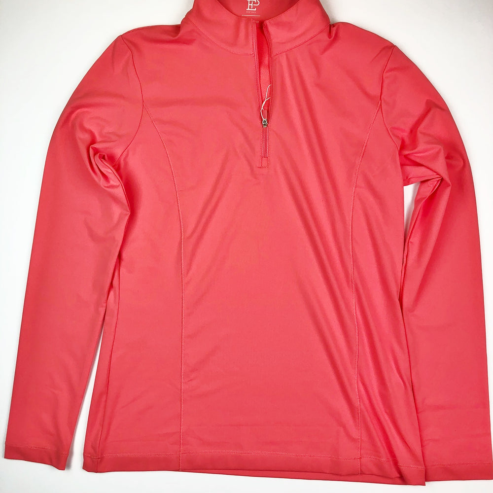 EP NY Long Sleeve Zip Mock in Melon | SPF 50