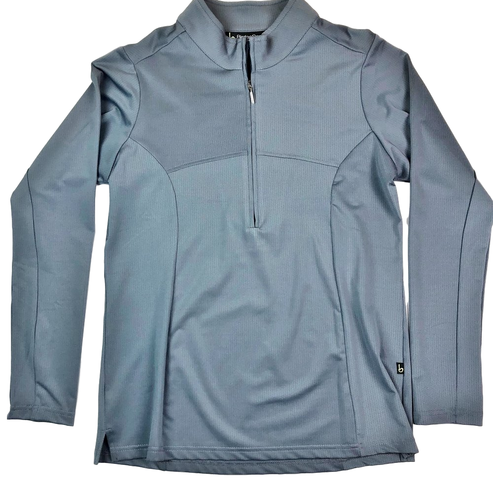 Birdee Sport Long Sleeve Polo in Silver