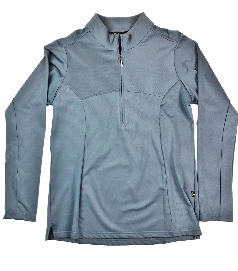 Birdee Sport Long Sleeve Polo in Silver