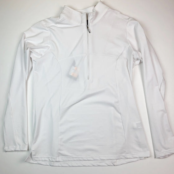 Birdee Sport Long Sleeve Polo in White