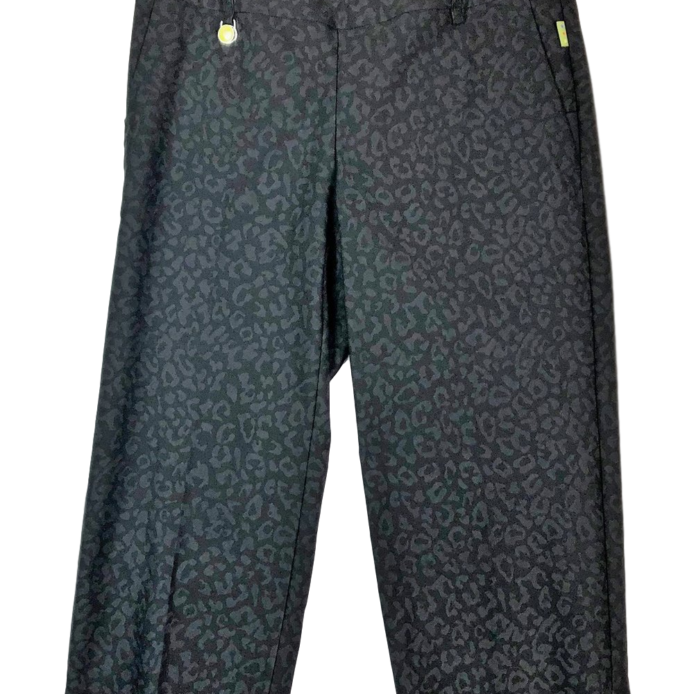 Swing Control Black on Black Leopard Capri