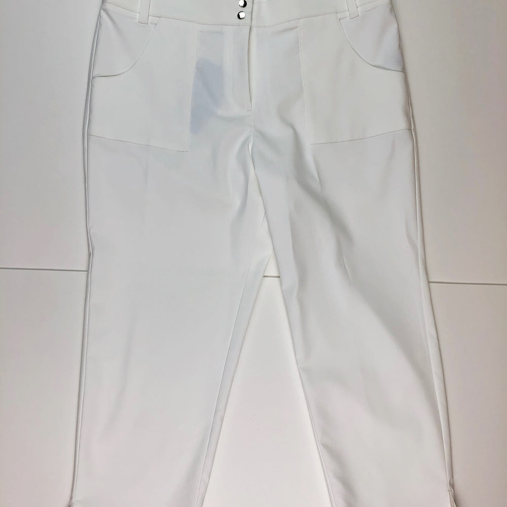 GG Blue Kate Capri in White