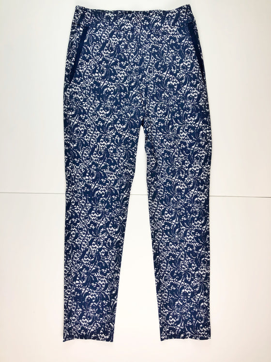 EP NY 39.5" Bicolor Lace Print Ankle Pant | SPF 50