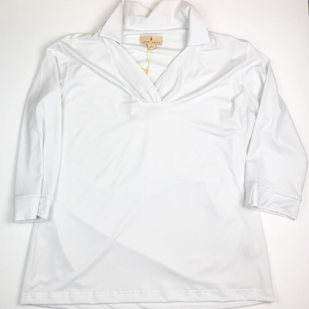 Sport Haley White V Neck Polo
