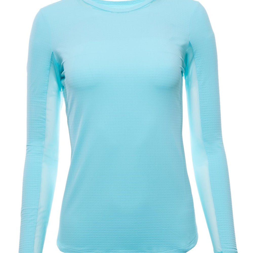 Ibkul Long Sleeve Crew Neck Sun Shirt: Seafoam | SPF 50
