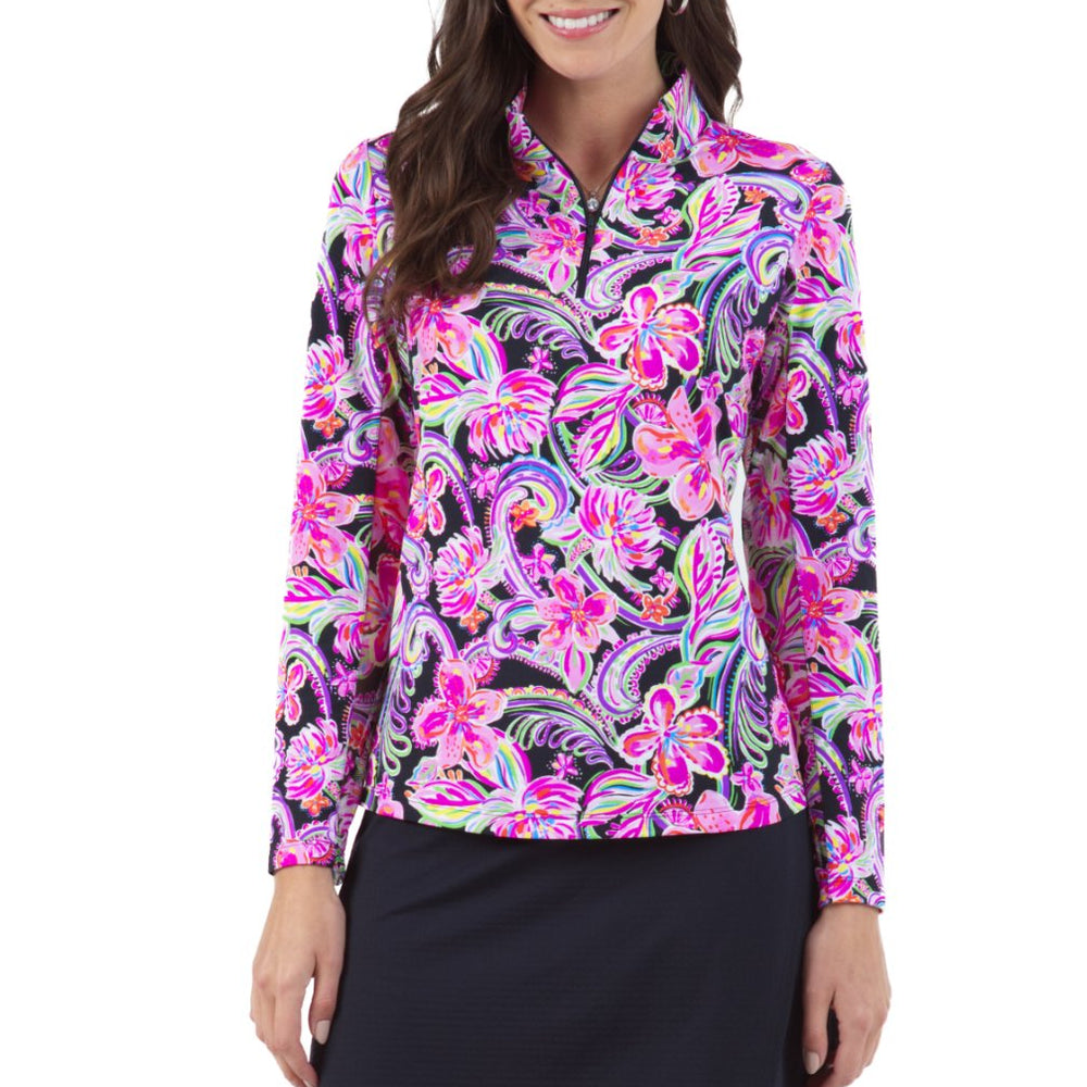 Ibkul Icifil Long Sleeve Sun Shirt:   SPF 50 Allie Black