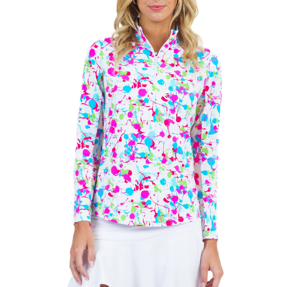 Ibkul Icifil Long Sleeve Sun Shirt:   SPF 50 Denis White