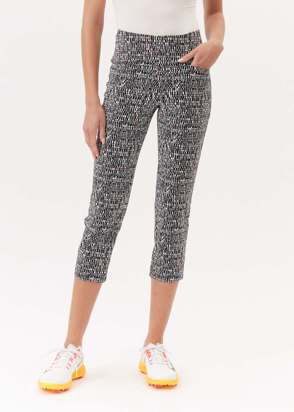 Swing Control Masters Ankle Pant - Black Coral Geo
