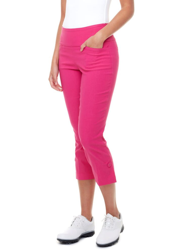 Swing Control Cropped Ankle Vent Golf Ankle Pant - BUBBLE GUM