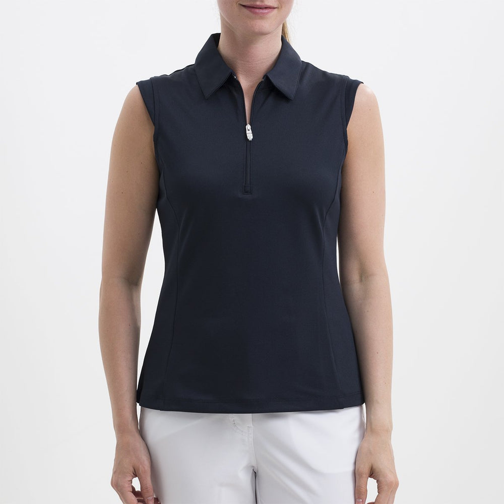 Nivo Nelly Sleeveless Polo - Navy - SPF 40