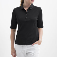  Nivo Nina Elbow Sleeve Polo - Black - SPF 50