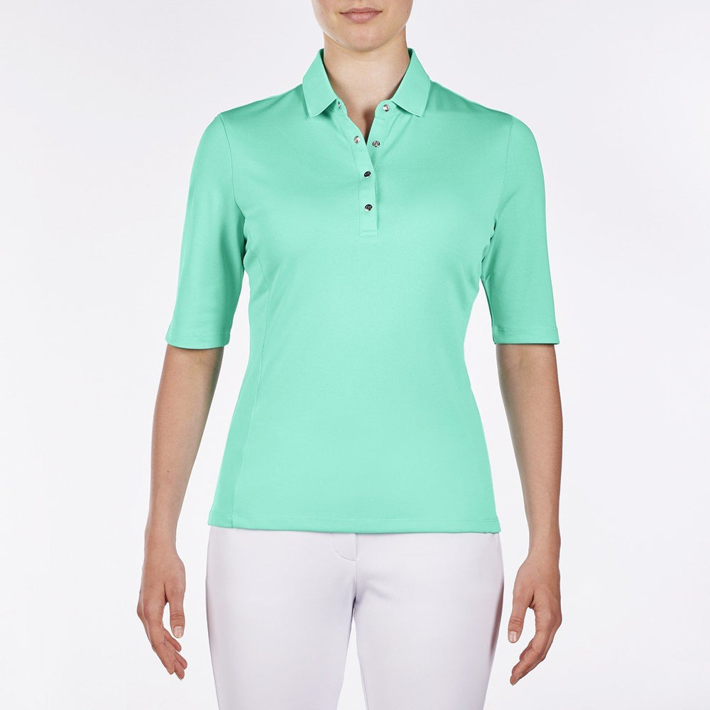 Nivo Nina Elbow Sleeve Polo - Atlantis Green - SPF 50