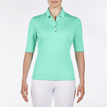  Nivo Nina Elbow Sleeve Polo - Atlantis Green - SPF 50