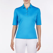  Nivo Nina Elbow Sleeve Polo - Malibu Blue - SPF 50