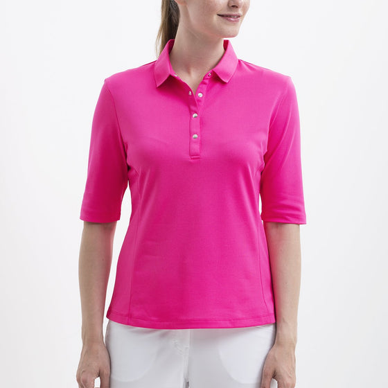 Nivo Nina Elbow Sleeve Polo - Pink - SPF 50