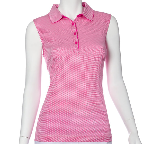 EP NY Sleeveless Pink Jaquard Polo - SPF 50