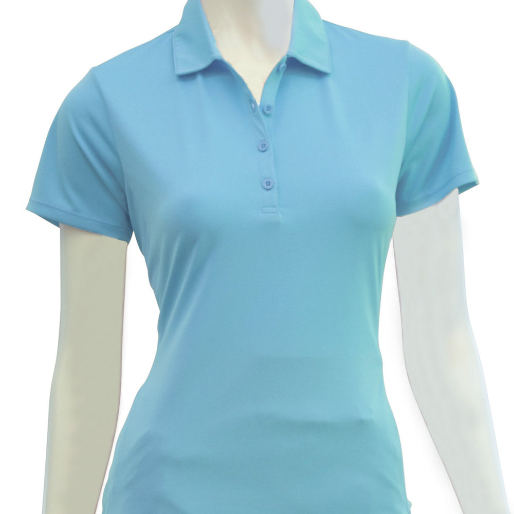 EP NY Short Sleeve Polo w/ Curved Hem - Aqua Blue