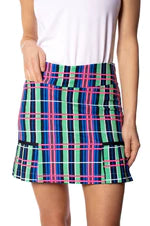  Golftini    Rainbow Plaid Performance Skort - ONLY A KISS