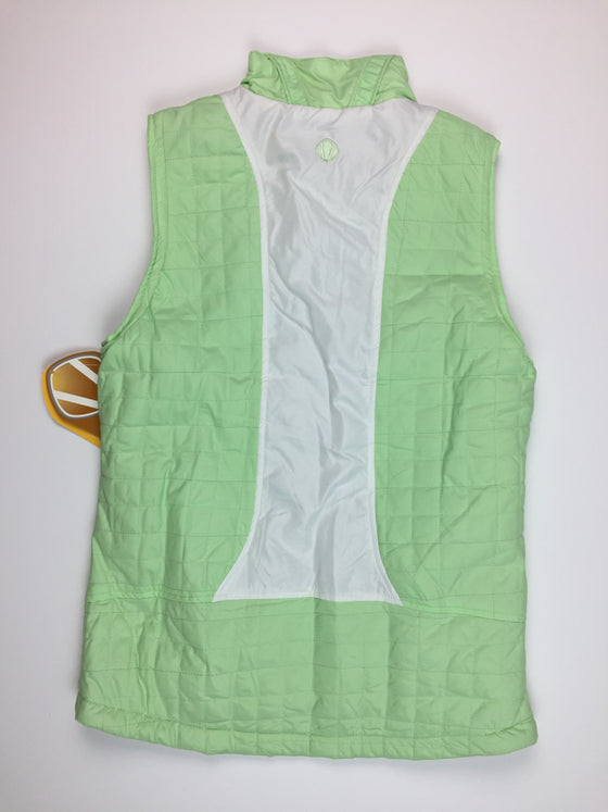 Sunice Quilted Vest - Mint Green and White
