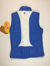Sunice Quilted Vest - Medium Blue and White