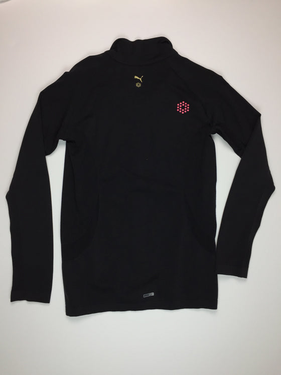 Puma Black Zip Jacket with Pink Accent